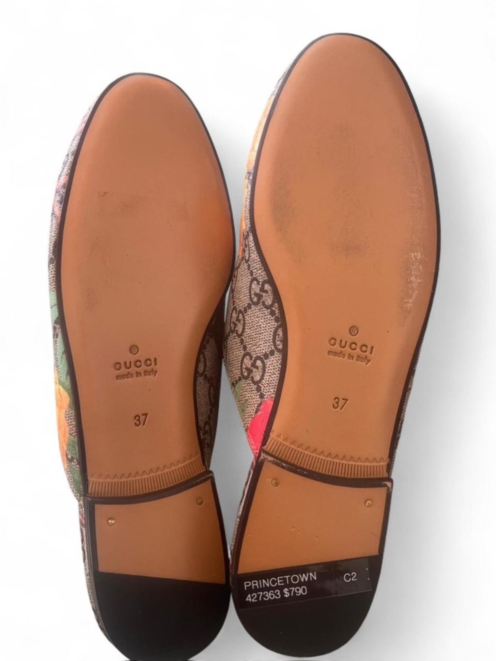 Gucci GG Supreme Canvas Bird & Floral Horsebit Loafer Mules - Picture 6 of 7
